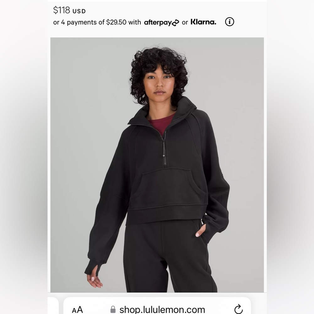 Lululemon Scuba Oversized Funnel Neck Half Zip